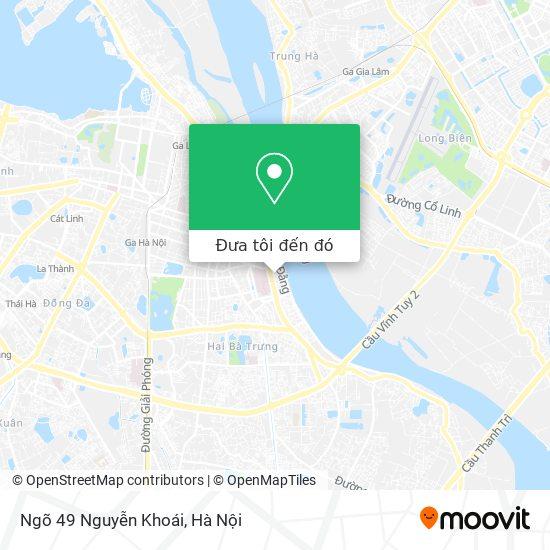 Ban do chi duong toi Nha khach K9 49 Nguyen Khoai Hai Ba Trung Ha Noi